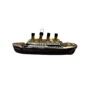 Nice Vintage Polonaise Titanic Glass Blown Ornament Kurt Adler Komozja US